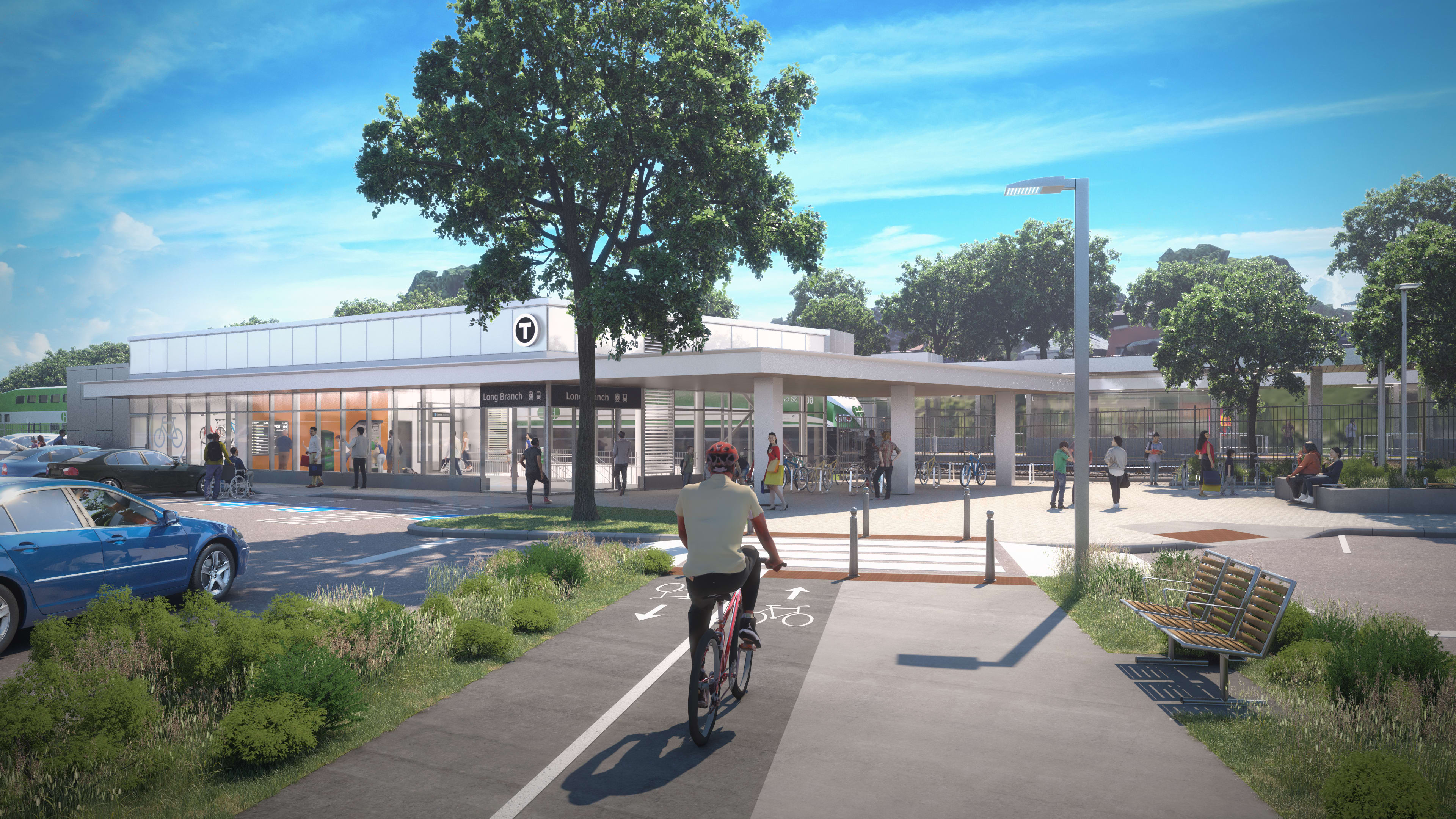 Rendering of Long Branch GO Station