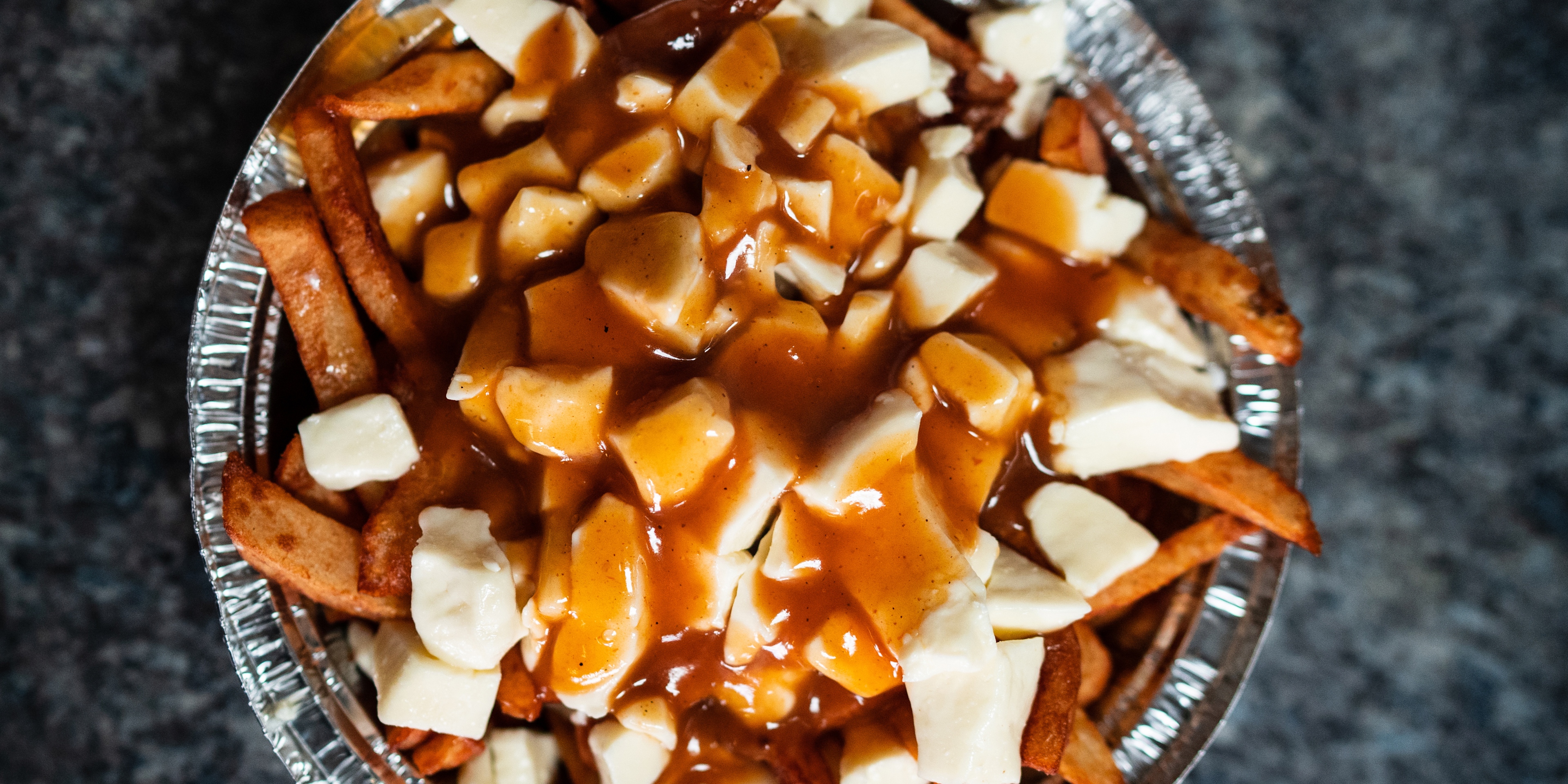 A bowl of poutine