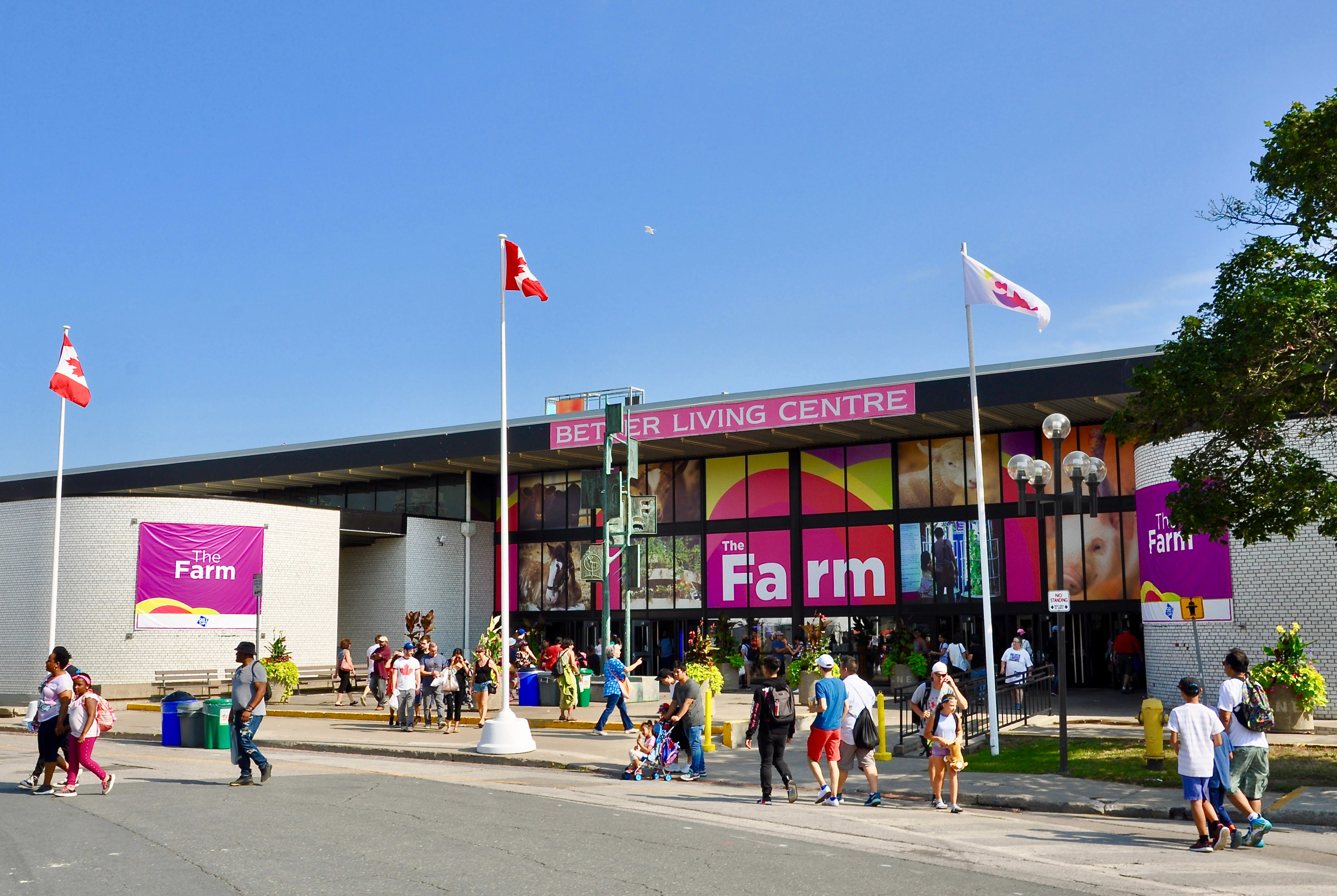 Outside of the CNE Farm, also known as the Better Living Centre