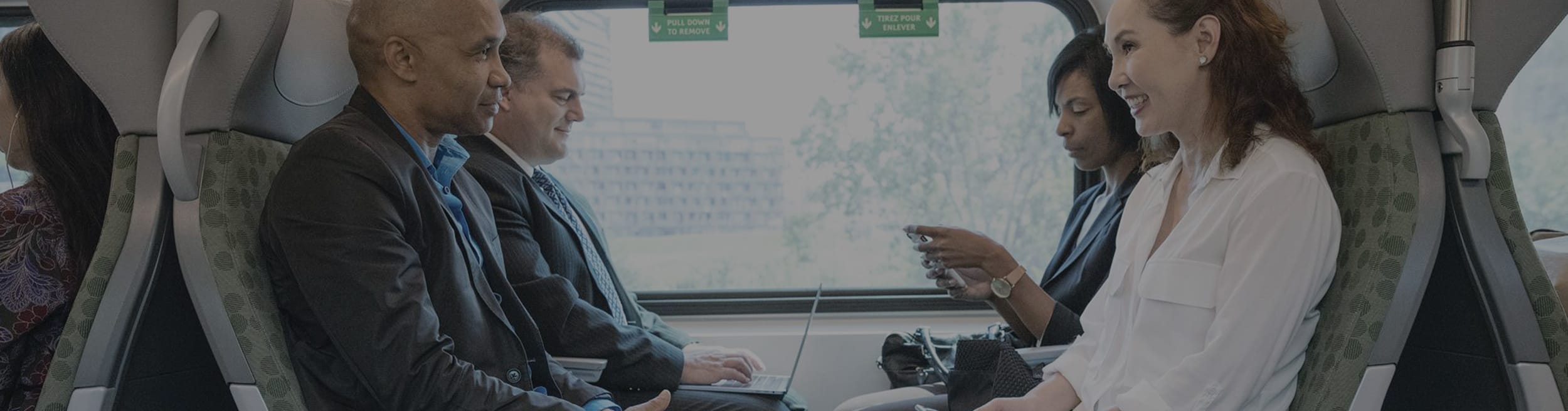 Customers on GO Train.