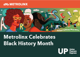 Illustrated artwork by Alexis Eke for Metrolinx to celebrate Black History Month