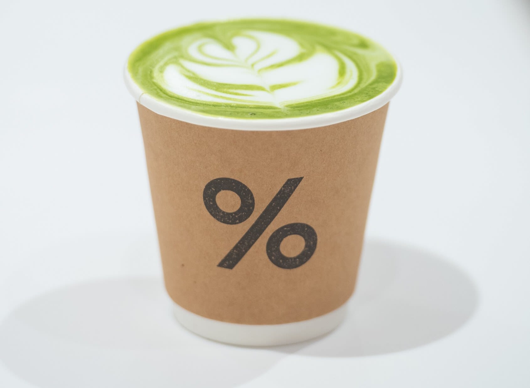 Hot matcha latte from Arabica