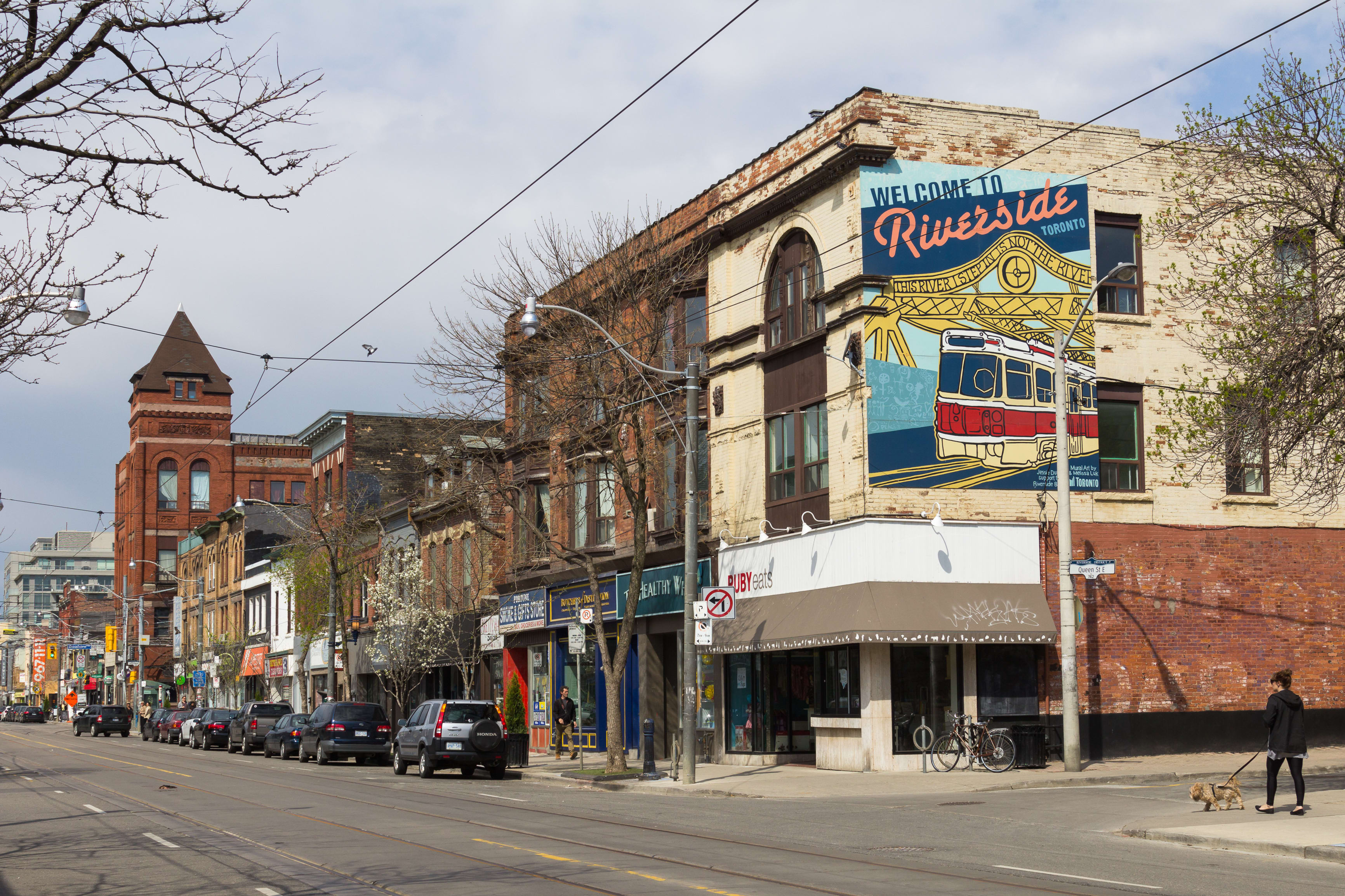 A view of part of Riverside in East Toronto during the day