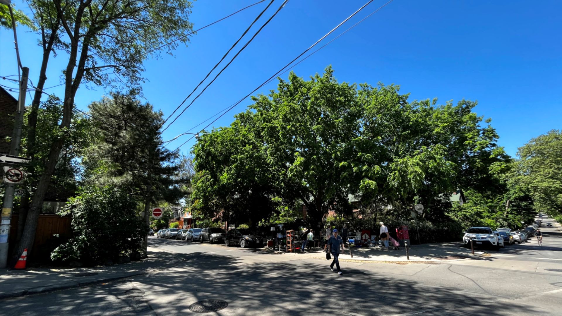 Street in Leslieville neighbourhood in Toronto