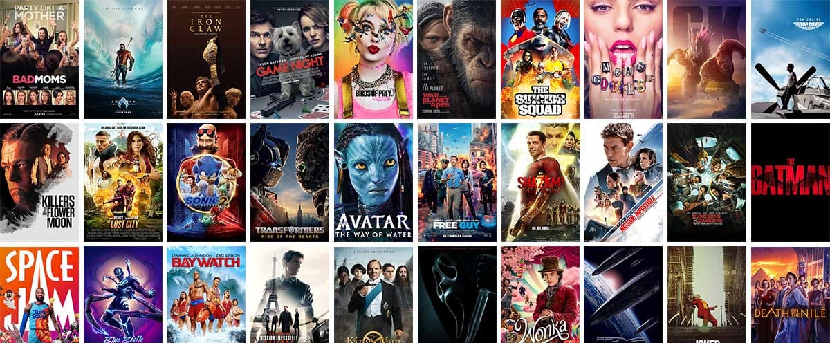 Banner with all movies april '25