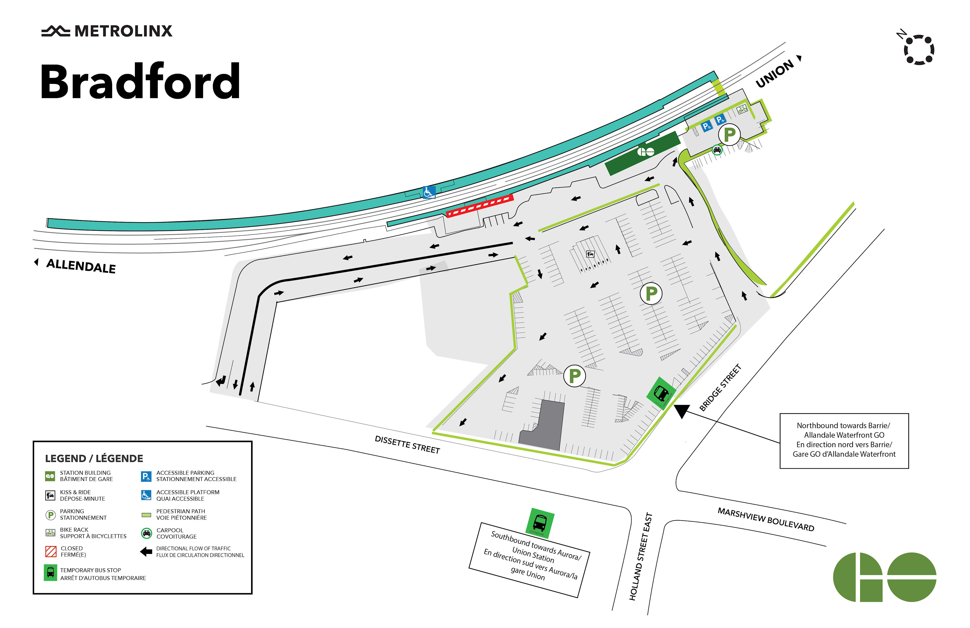 Bradford GO - Construction Station Map