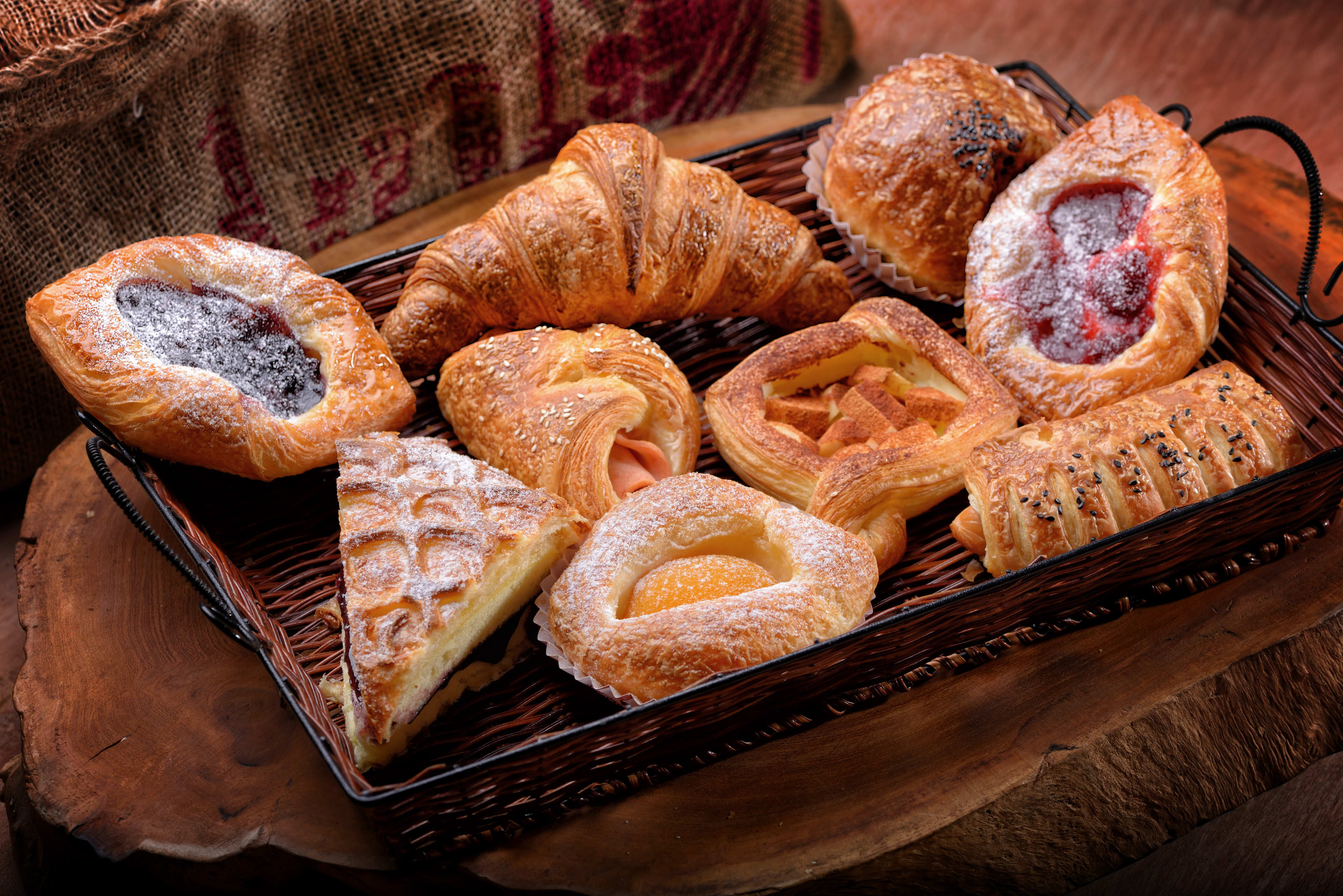 Tray of pastries and desserts