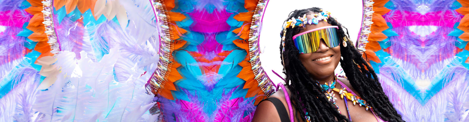Carnival Banner colourful girl