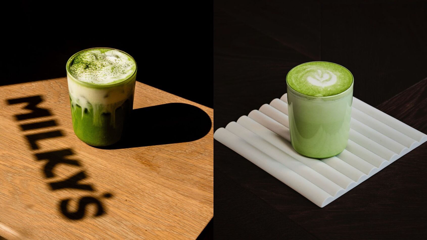Milky's iced matcha latte