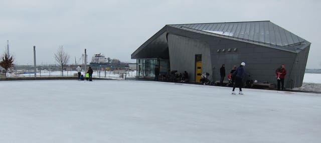 Skate along the shore of Lake Ontario at Sherbourne Common