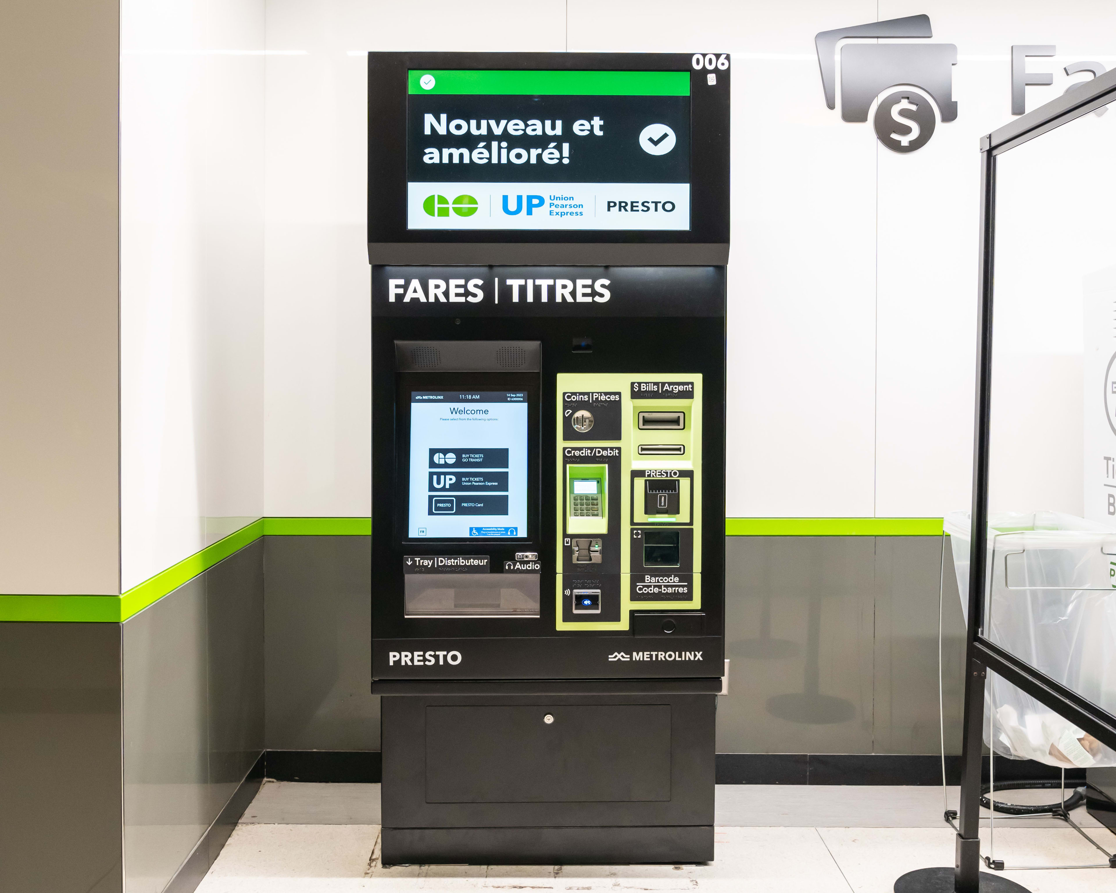 Photo of a new ticket vending machine