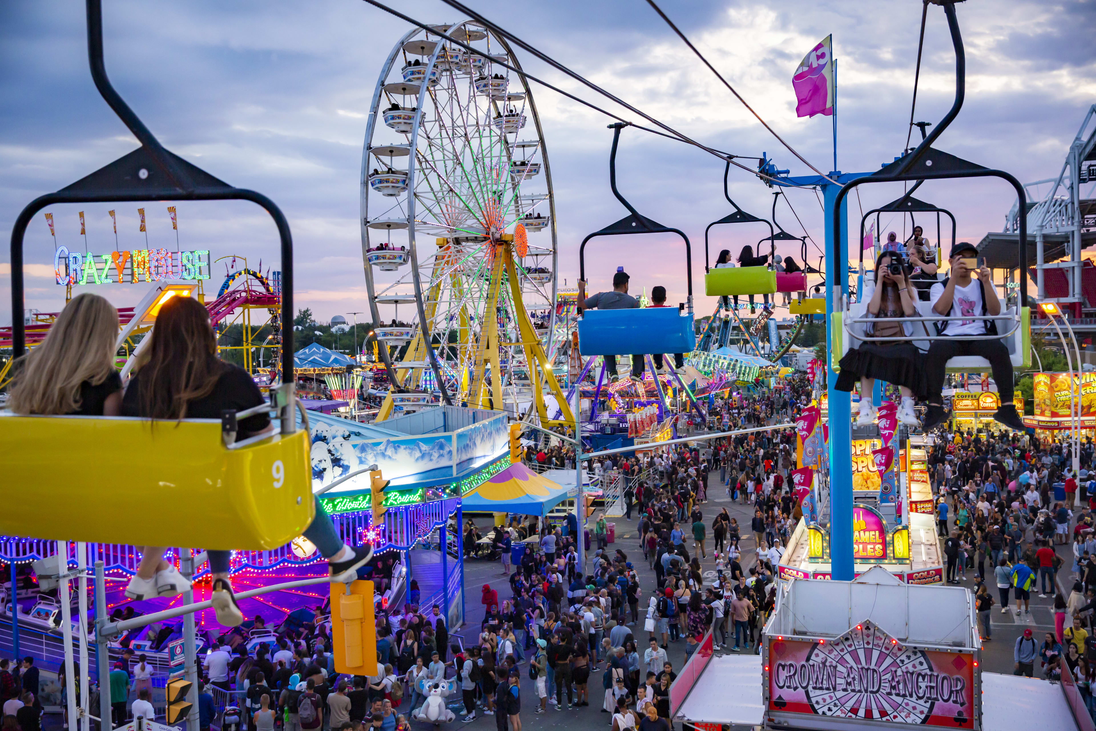 Canadian National Exhibition view from Sky Ride above the Midway