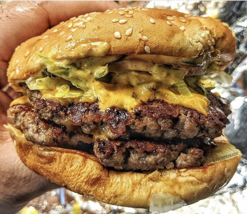 Burger from ZEAL Burgers near UP Weston Station in Toronto, ON.