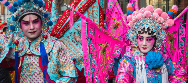 Chinese New Year parade in London, England is the largest Lunar New Year celebration outside of Asia