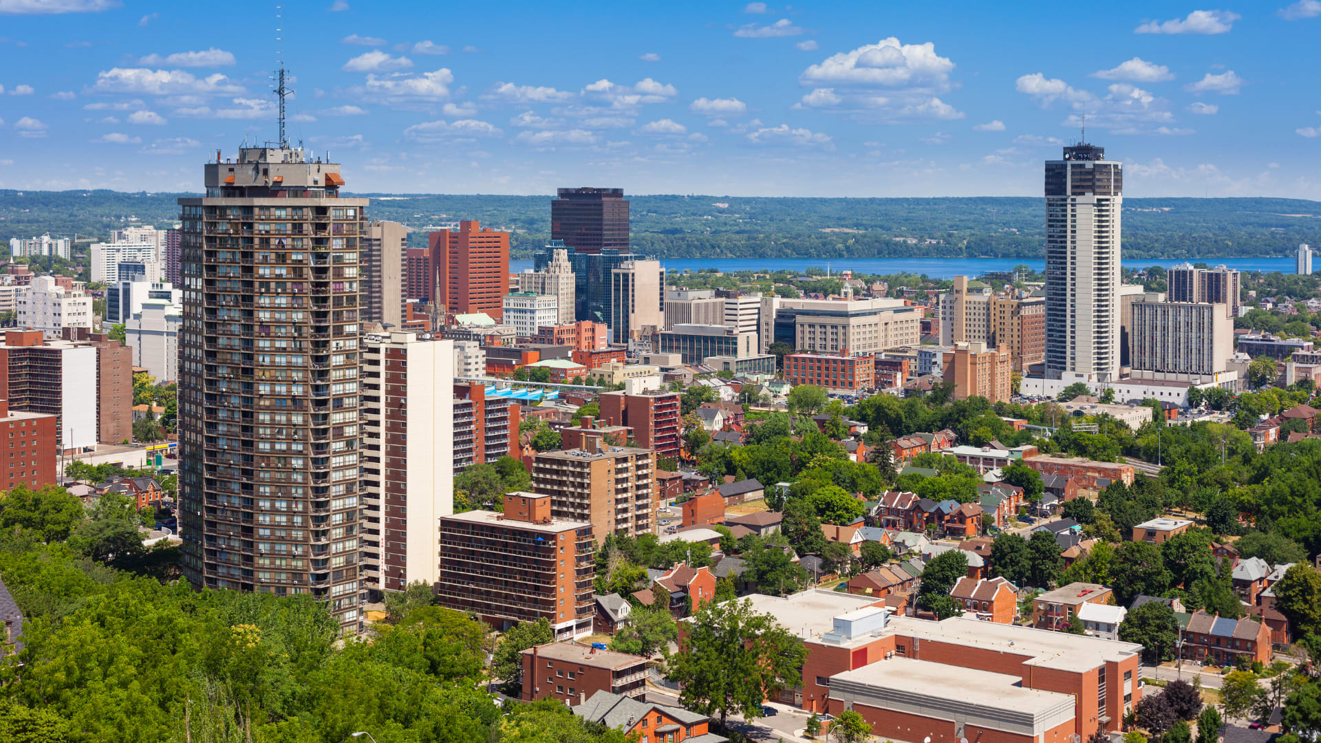 View of Hamilton, ON on a sunny day