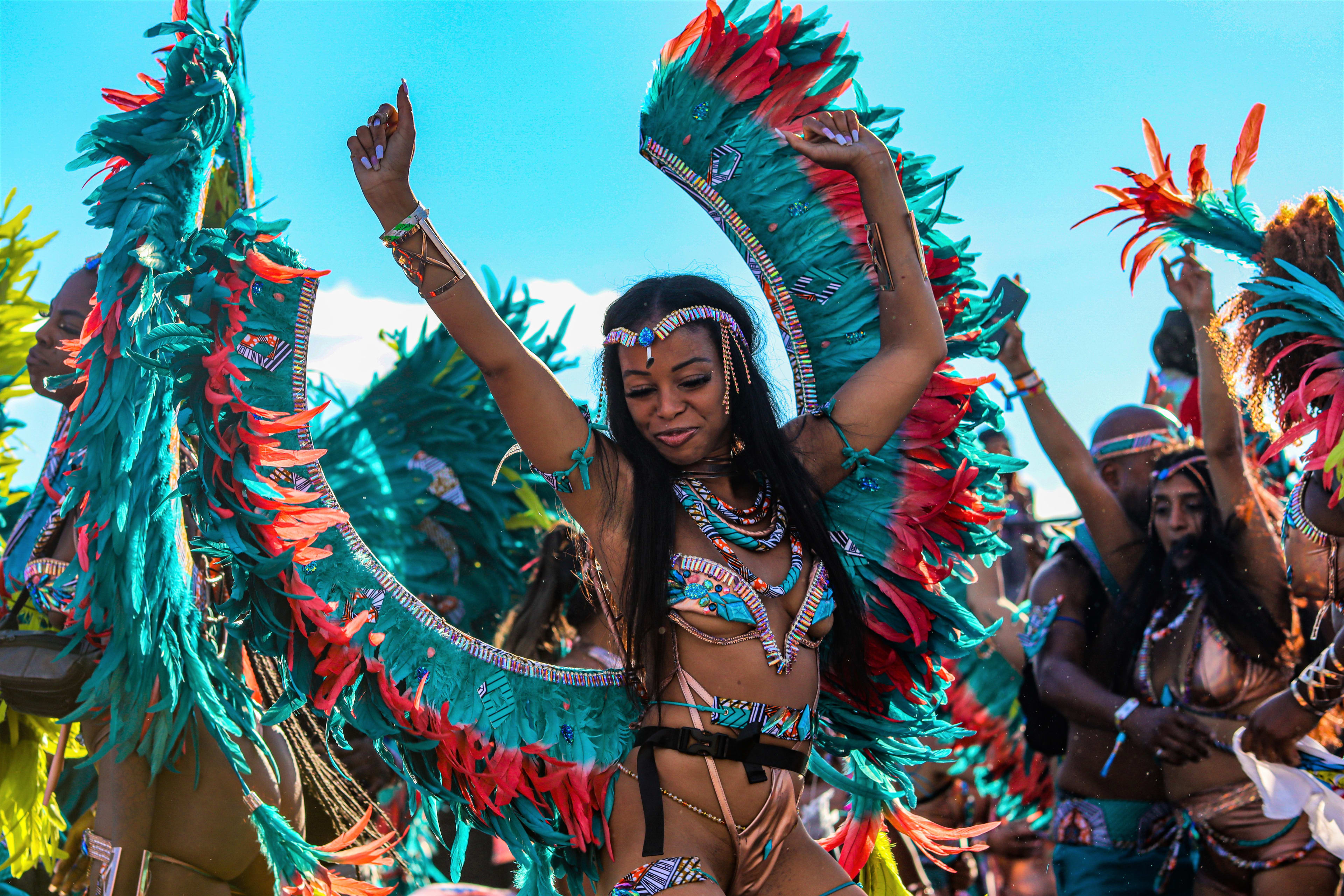 Girl dancing at Caribbean Carnival Grand Parade