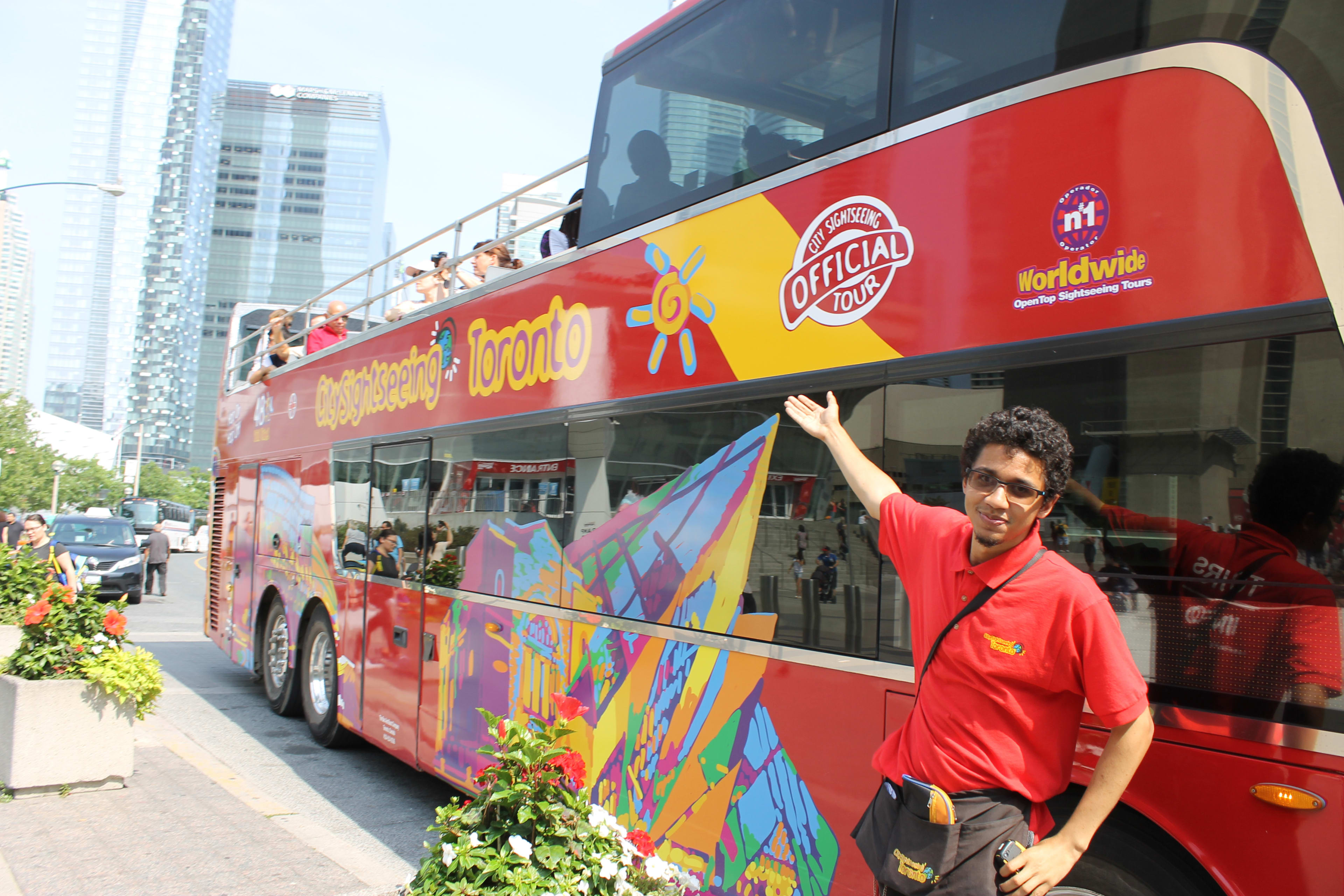 City Sightseeing Toronto double-decker tour bus