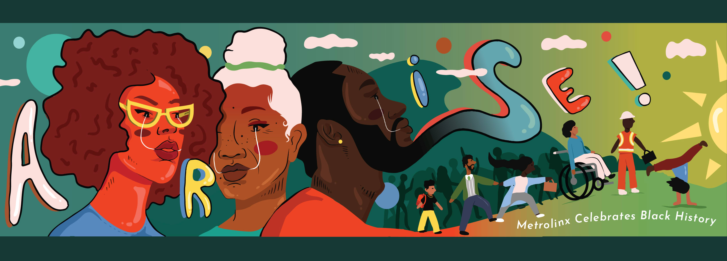 Illustrated artwork by Alexis Ake to celebrate Black History Month.