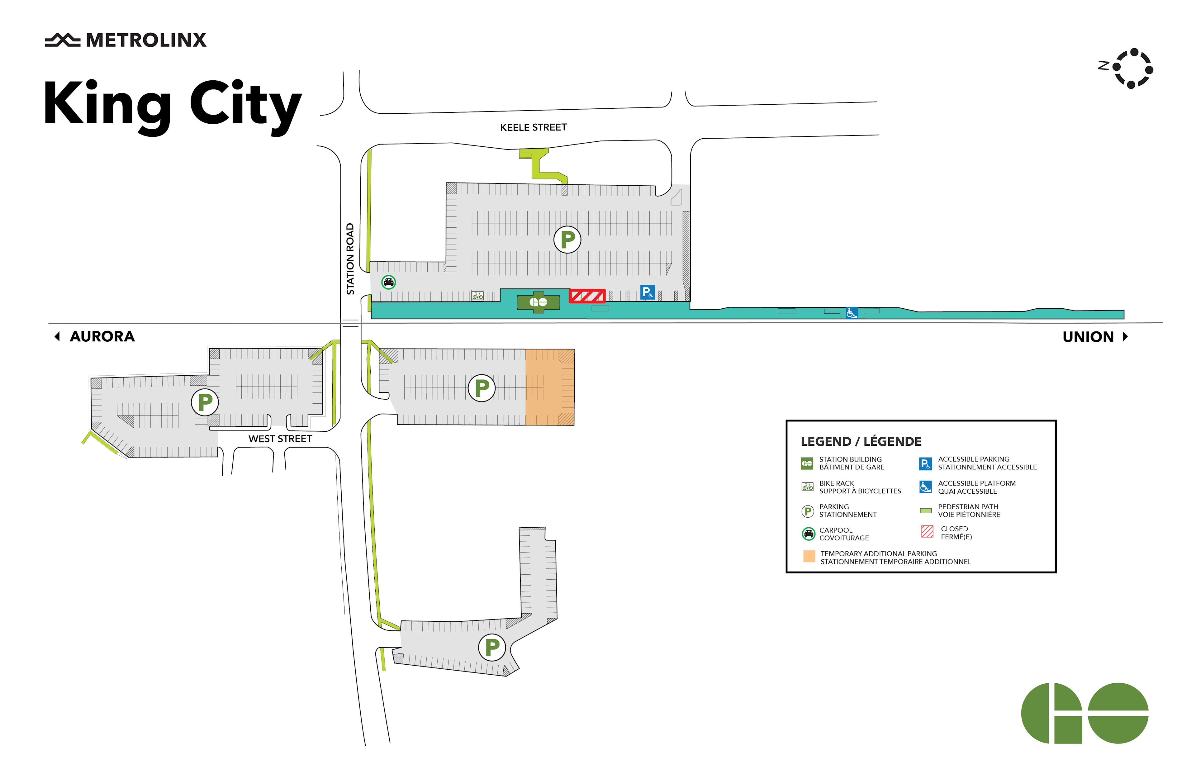 King City GO - Construction Station Map