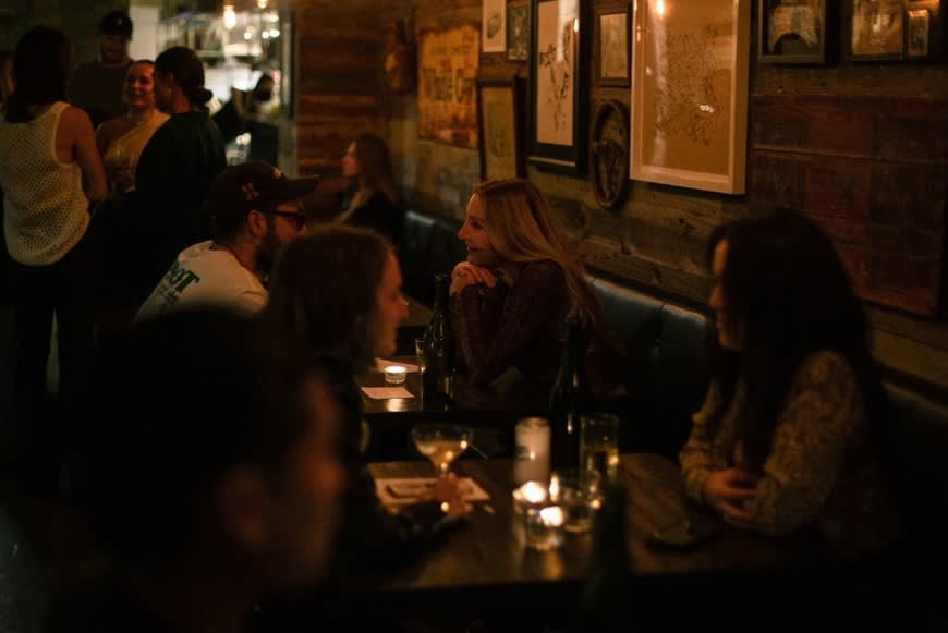 Dark Interior of a Bar