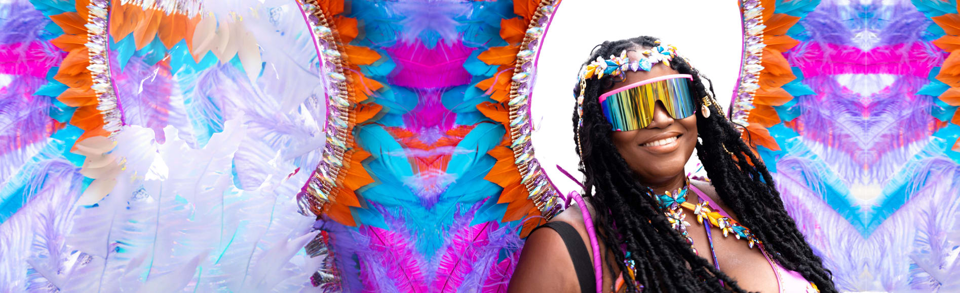 Carnival Banner colourful girl
