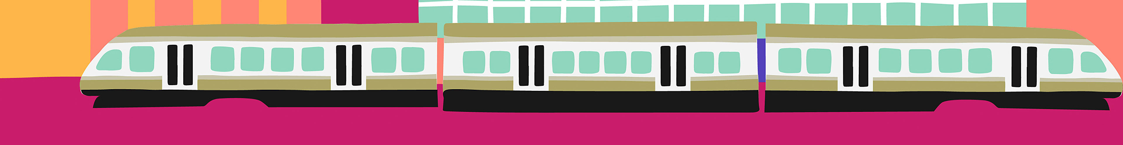UP Express train in front of Union Station terminal