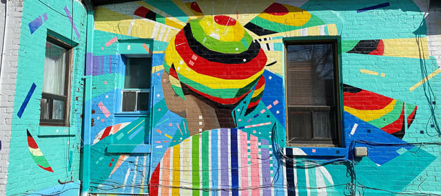 Toronto artist Jacquie Comrie’s murals bring a pop of colour to walls around the city