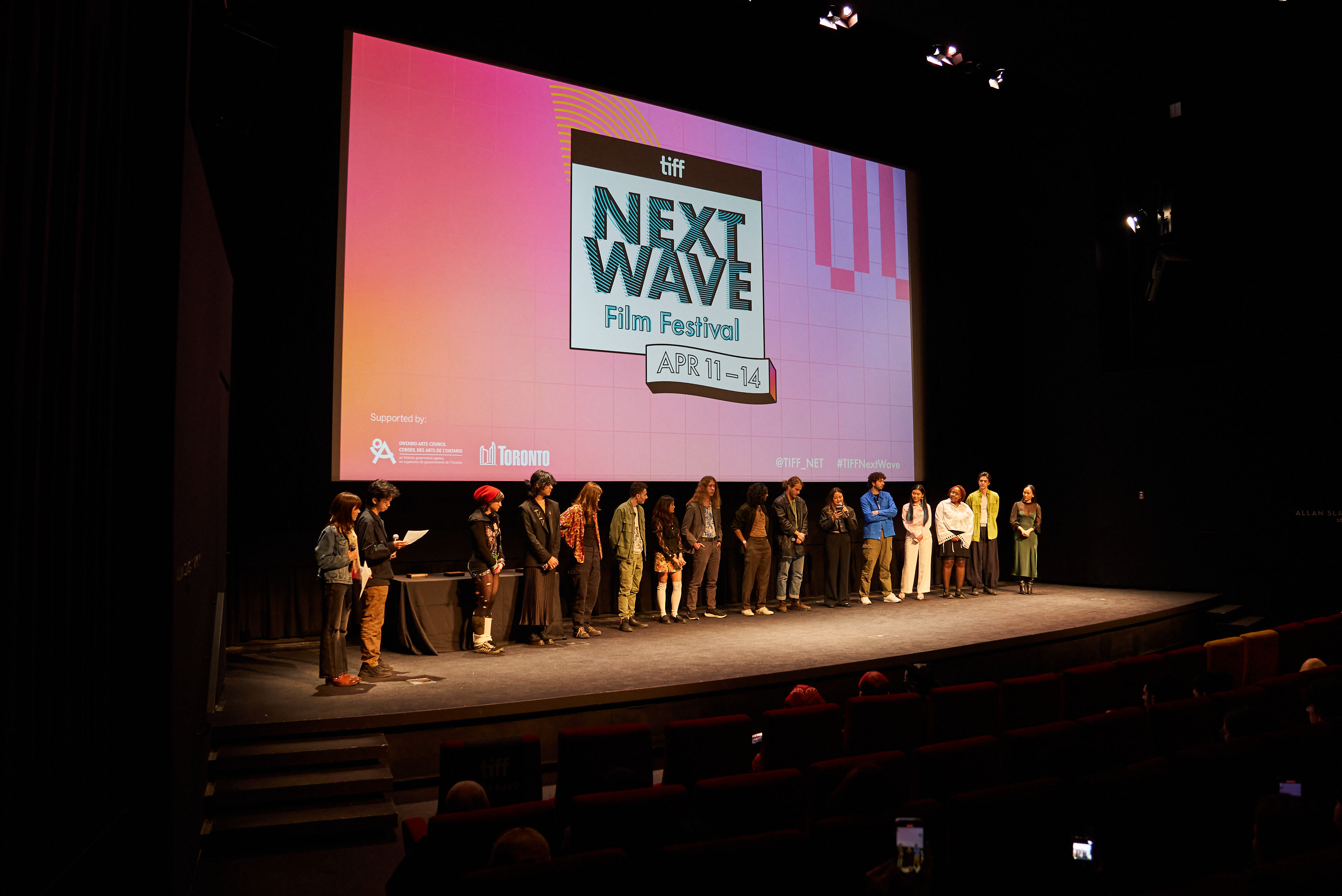 Several people on stage