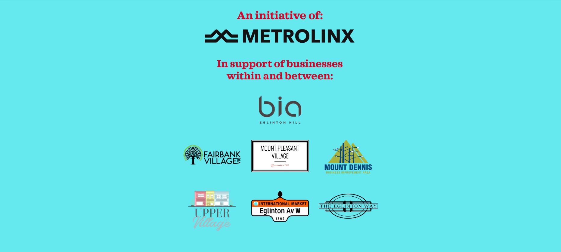 Metrolinx - ShopEglinton2Win launches for Eglinton Ave businesses ...